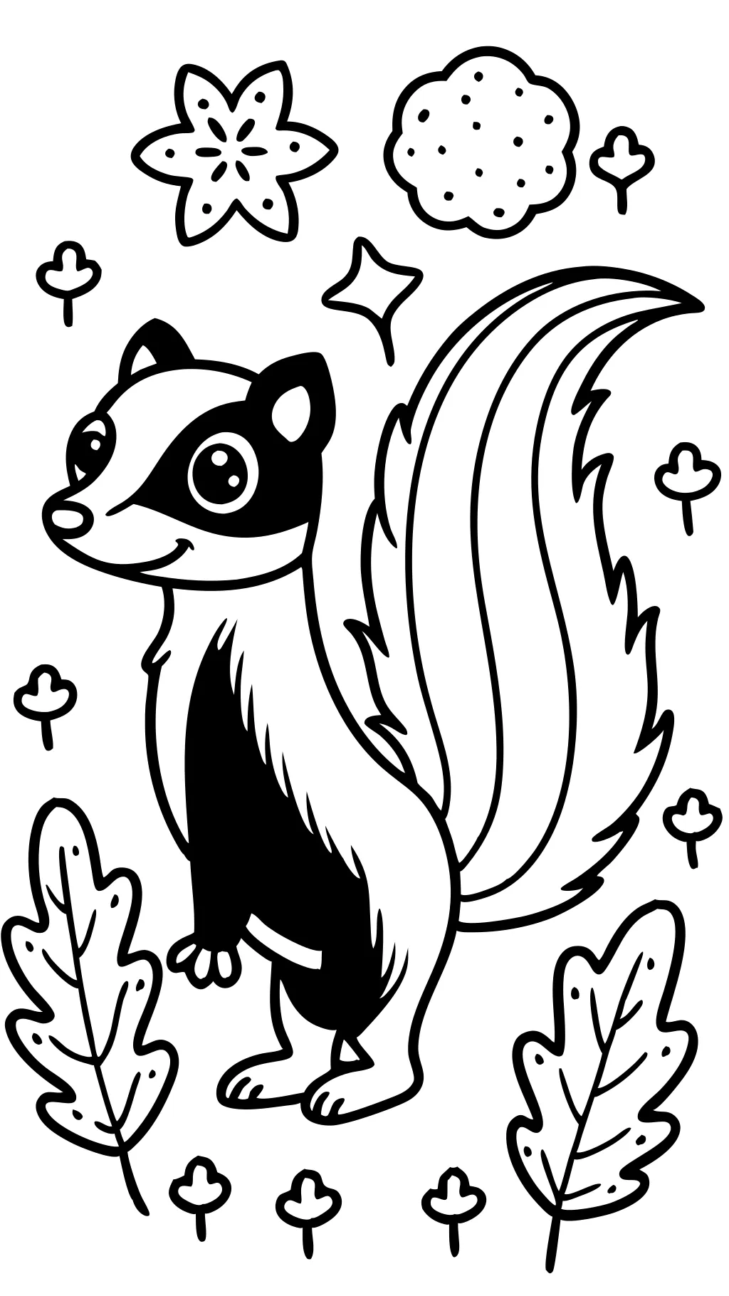 coloring pages skunk